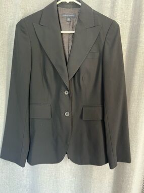 Banana Republic Black Women's Two-Button Tailored Blazer
